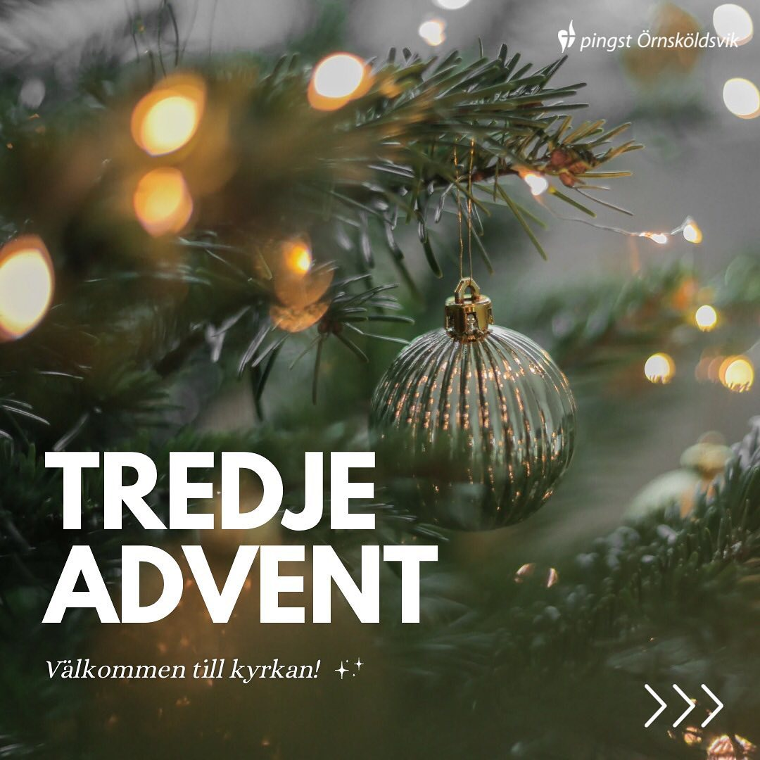 Nu till helgen firar vi tredje advent, och då händer det roliga saker i kyrkan. Swipa för att läsa mer på nästa bild.
🕯️🕯️🕯️
Vi har gudstjänst som vanligt kl 11 dit alla som vill, ny eller gammal, är välkomna. Då är det bland annat dags för bibelutdelning.
📖
Efter gudstjänsten säljer vi fika till förmån för renoveringen. (Se separat inlägg för info.)
🍪
På kvällen har vi församlingsfest där vi äter julgröt och skinksmörgås. Samtidigt som de vuxna har församlingsmöte tittar barnen julfilm och äter popcorn. Ingen anmälan behövs. 
🌟
Ha en välsignad vecka 🙏🏻